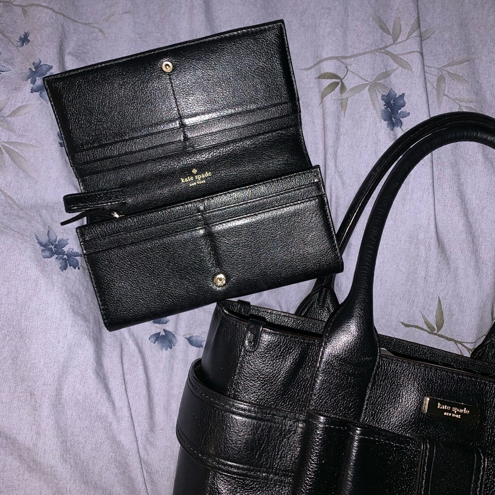 Kate Spade Quinn Villabella Black Bow Bag - image 4